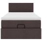 Preview: Ottoman-Bett mit Matratze Dunkelbraun 100x200 cm Stoff