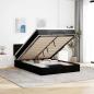 Preview: ARDEBO.de - Ottoman-Bett mit Matratze Schwarz 140x200 cm Stoff