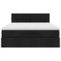 Preview: Ottoman-Bett mit Matratze Schwarz 140x200 cm Stoff