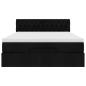 Preview: Ottoman-Bett mit Matratze Schwarz 140x200 cm Stoff
