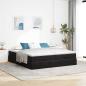 Preview: Ottoman-Bett mit Matratzen Schwarz 200x200 cm Samt