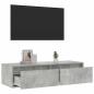 Preview: TV-Schrank mit LED-Leuchten Betongrau 100x35,5x25 cm