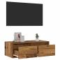 Preview: TV-Schrank mit LED-Leuchten Altholz-Optik 75x35,5x25 cm