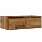 Preview: TV-Schrank mit LED-Leuchten Altholz-Optik 75x35,5x25 cm