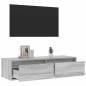 Preview: TV-Schrank mit LED-Leuchten Grau Sonoma 100x35,5x25 cm