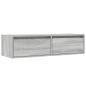Preview: TV-Schrank mit LED-Leuchten Grau Sonoma 100x35,5x25 cm