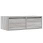 Preview: TV-Schrank mit LED-Leuchten Grau Sonoma 75x35,5x25 cm