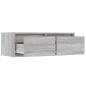 Preview: TV-Schrank mit LED-Leuchten Grau Sonoma 75x35,5x25 cm
