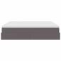 Preview: Ottoman-Bett mit Matratze Grau 180x200 cm Kunstleder