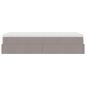 Preview: Ottoman-Bett mit Matratze Taupe 100x200 cm Stoff