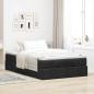 Preview: Ottoman-Bett mit Matratze Schwarz 120x190 cm Stoff
