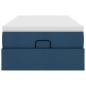 Preview: Ottoman-Bett mit Matratze Blau 90x190 cm Stoff