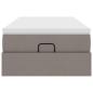 Preview: Ottoman-Bett mit Matratze Taupe 90x190 cm Stoff