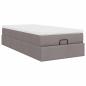 Preview: Ottoman-Bett mit Matratze Taupe 90x190 cm Stoff