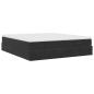 Preview: Ottoman-Bett mit Matratzen Schwarz 160x200 cm Samt