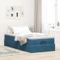 Preview: Ottoman-Bett mit Matratze Dunkelblau 80x200 cm Samt