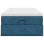 Preview: Ottoman-Bett mit Matratze Dunkelblau 80x200 cm Samt