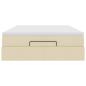 Preview: Ottoman-Bett mit Matratze Creme 140x200 cm Stoff