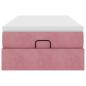 Preview: Ottoman-Bett mit Matratze Rosa 90x200 cm Samt
