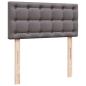 Preview: Ottoman-Bett mit Matratze Grau 90x190 cm Kunstleder