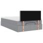 Preview: Ottoman-Bett mit Matratze Hellgrau 120x190 cm Stoff