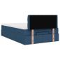 Preview: Ottoman-Bett mit Matratze Blau 120x200 cm Stoff