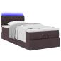 Preview: Ottoman-Bett mit Matratze Dunkelbraun 100x200 cm Stoff