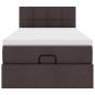 Preview: Ottoman-Bett mit Matratze Dunkelbraun 90x200 cm Stoff
