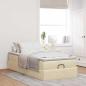 Preview: Ottoman-Bett mit Matratze Creme 80x200 cm Stoff
