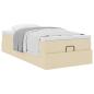 Preview: Ottoman-Bett mit Matratze Creme 80x200 cm Stoff