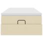 Preview: Ottoman-Bett mit Matratze Creme 80x200 cm Stoff