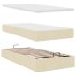 Preview: Ottoman-Bett mit Matratze Creme 80x200 cm Stoff