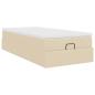 Preview: Ottoman-Bett mit Matratze Creme 80x200 cm Stoff