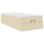Preview: Ottoman-Bett mit Matratze Creme 90x200 cm Stoff