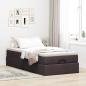 Preview: Ottoman-Bett mit Matratze Dunkelbraun 90x200 cm Stoff