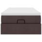 Preview: Ottoman-Bett mit Matratze Dunkelbraun 90x200 cm Stoff