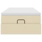Preview: Ottoman-Bett mit Matratze Creme 90x190 cm Stoff