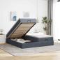 Preview: ARDEBO.de - Ottoman-Bett mit Matratzen Dunkelgrau 160x200 cm Samt