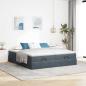 Preview: Ottoman-Bett mit Matratzen Dunkelgrau 160x200 cm Samt