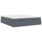 Preview: Ottoman-Bett mit Matratzen Dunkelgrau 160x200 cm Samt