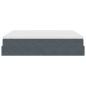 Preview: Ottoman-Bett mit Matratzen Dunkelgrau 160x200 cm Samt