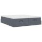 Preview: Ottoman-Bett mit Matratzen Dunkelgrau 160x200 cm Samt