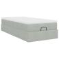 Preview: Ottoman-Bett mit Matratze Hellgrau 90x200 cm Samt