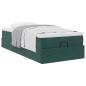 Preview: Ottoman-Bett mit Matratze Dunkelgrün 80x200 cm Samt