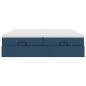 Preview: Ottoman-Bett mit Matratzen Blau 200x200 cm Stoff