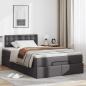 Preview: Ottoman-Bett mit Matratze Grau 120x190 cm Kunstleder