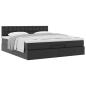 Preview: Ottoman-Bett mit Matratze Schwarz 160x200 cm Kunstleder