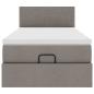 Preview: Ottoman-Bett mit Matratze Taupe 90x200 cm Stoff