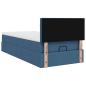 Preview: ARDEBO.de - Ottoman-Bett mit Matratze Blau 100x200 cm Stoff