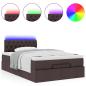 Preview: Ottoman-Bett mit Matratze Dunkelbraun 120x200 cm Stoff